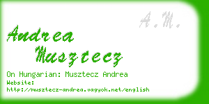 andrea musztecz business card